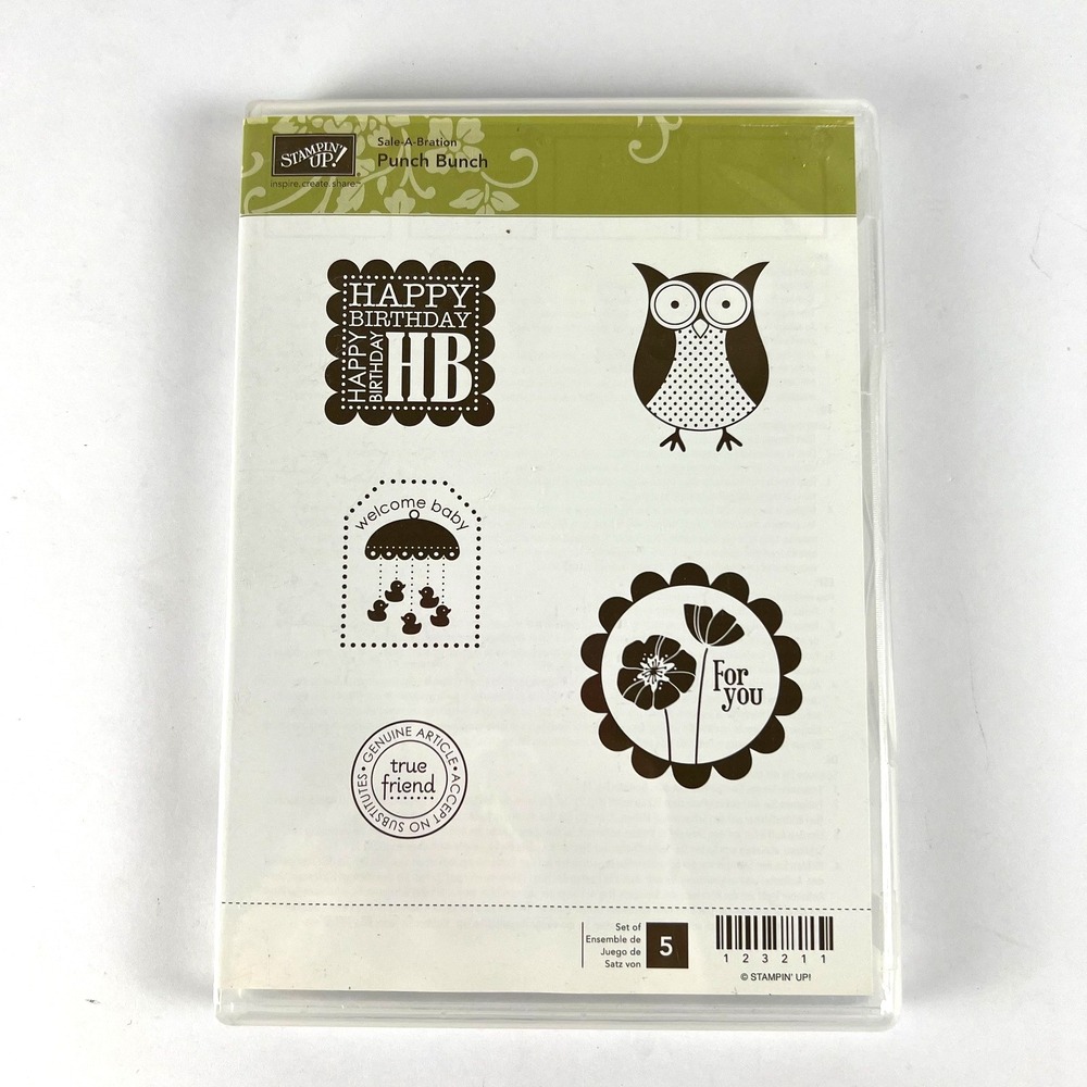 STAMPIN UP Punch Bunch Set 123211 Scrapbooking Art 5 Stamps